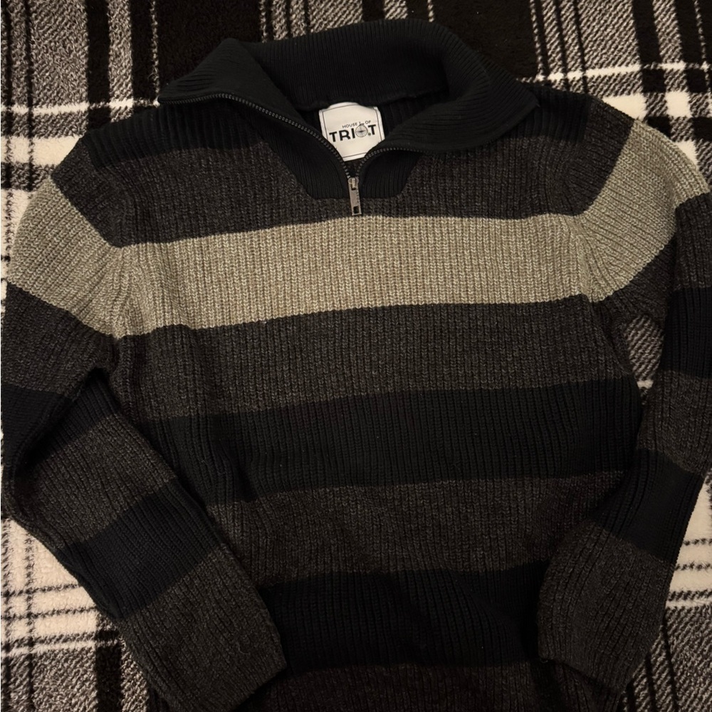 Tri-Tone Striped Sweater